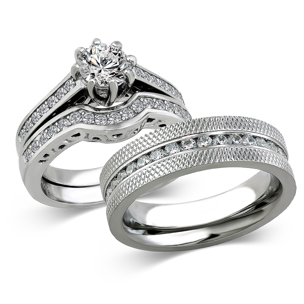 His and Hers  Wedding Ring Sets