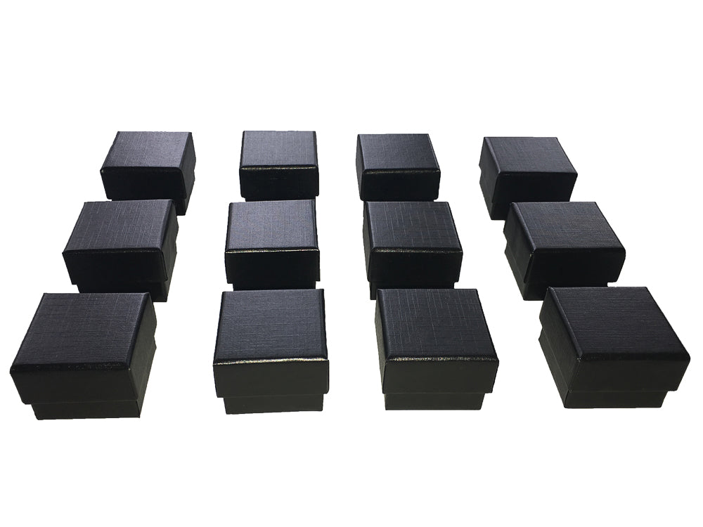 Wholesale Pack of Black Ring Gift Box with Foam and Velvet Insert
