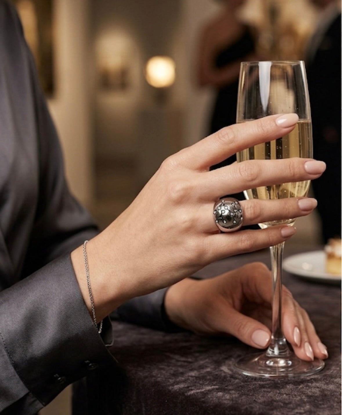 ARTK1685 Stainless Steel Top Grade Multi-Color Crystal Dome Fashion Ring Women's Sz 5-10