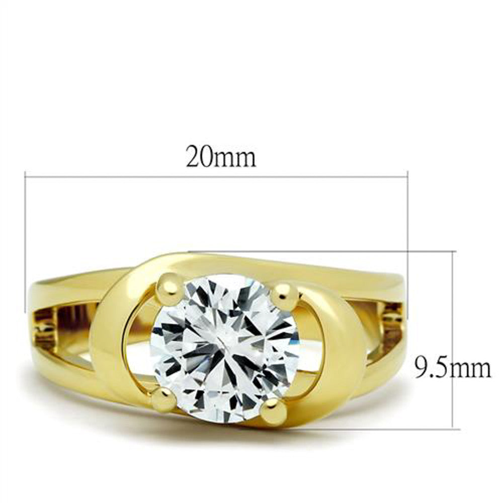 2.0 Ct Round Brilliant Cut CZ 14k Gold Plated Engagement Ring Women's Size 5-10