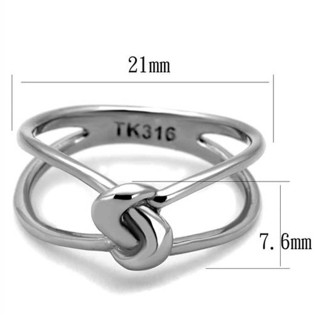 ARTK2262 Stainless Steel High Polished Solid 316 Fashion Knot Ring Women's Size 5-10