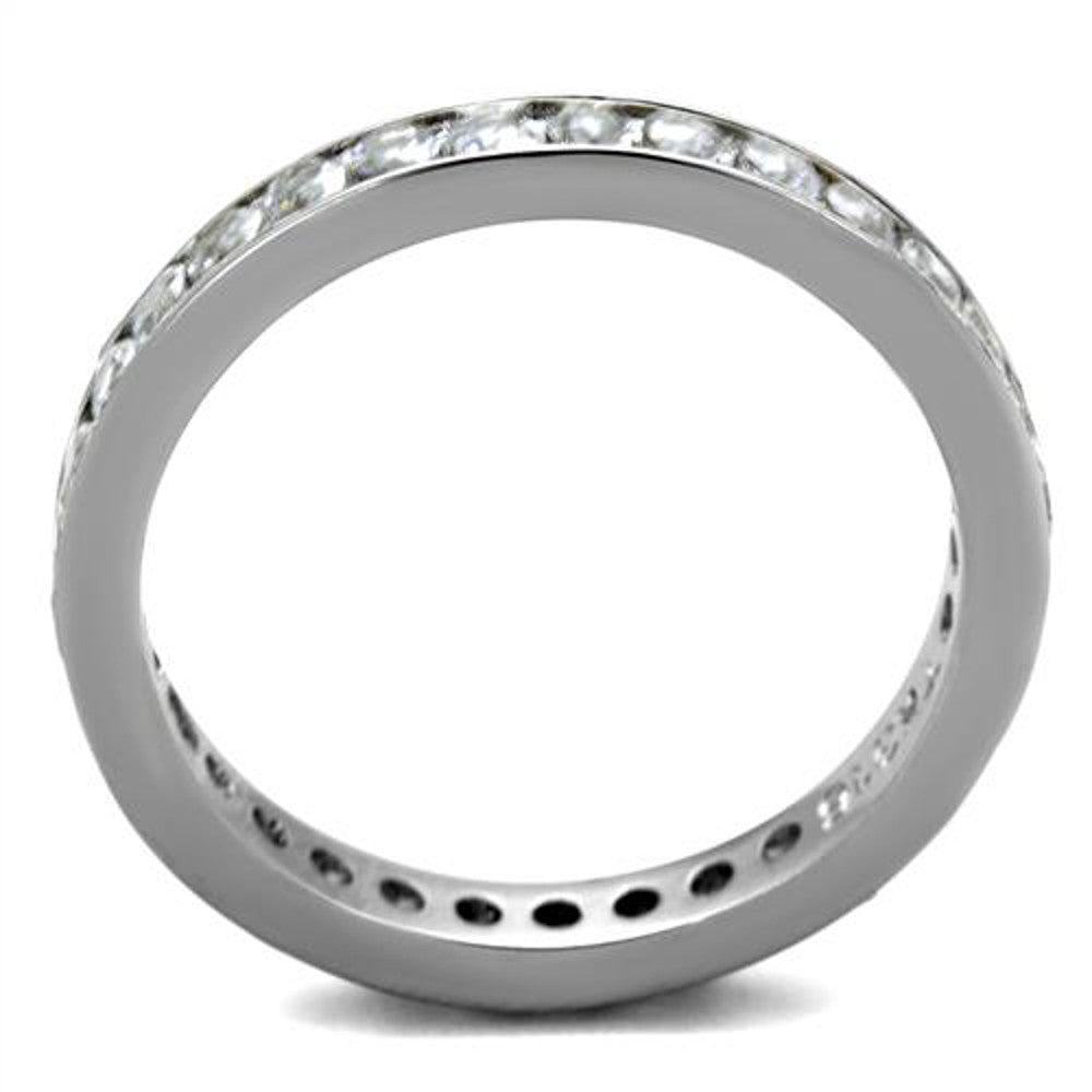 ARTK2343 Women's Round Cut AAA Zirconia Eternity Anniversary Wedding Ring Band Size 5-10