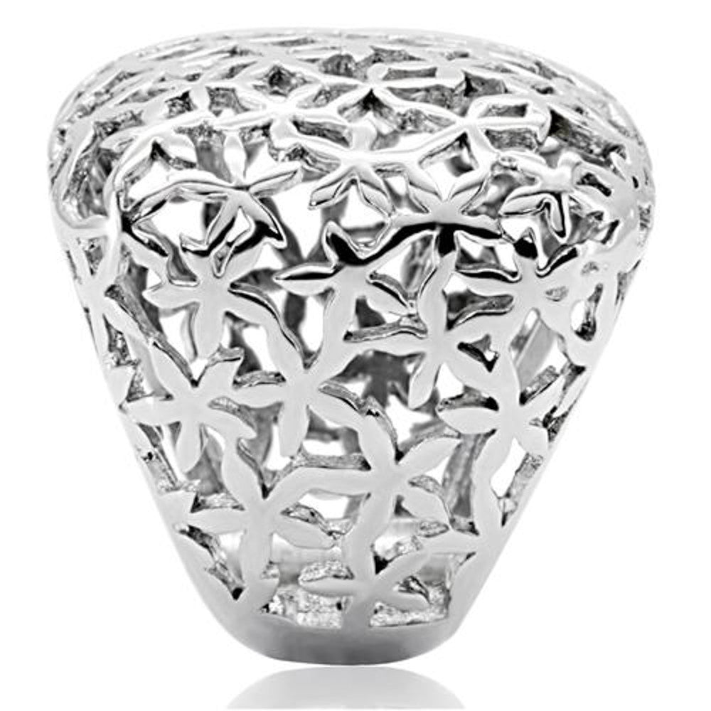 ARTK133 Stainless Steel 316 High Polished 25mm Wide Square Fashion Ring Women's Sz 5-10