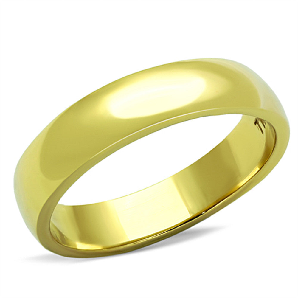 4.4mm CLASSIC STAINLESS STEEL 316, GOLD PLATED UNISEX WEDDING BAND SIZES 5-13