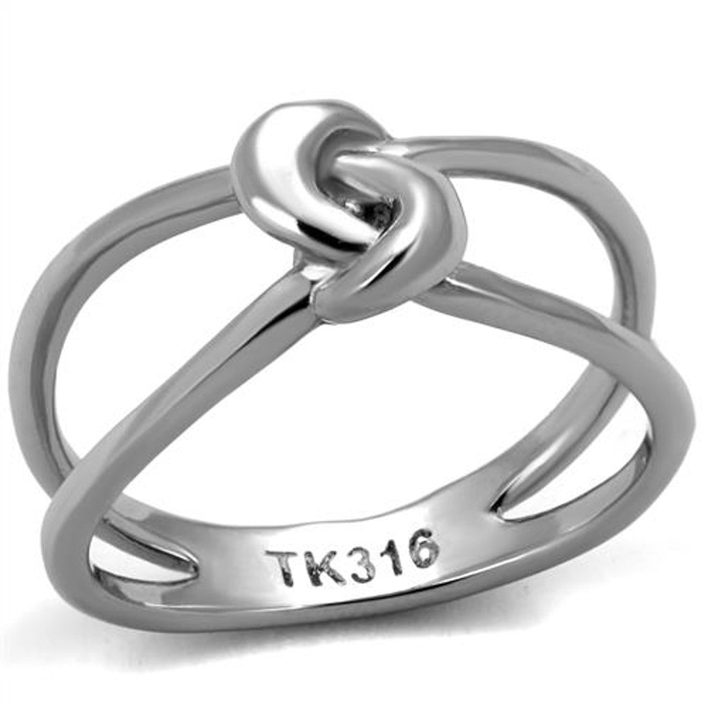 High Polished Solid Stainless Steel 316 Fashion Knot Ring