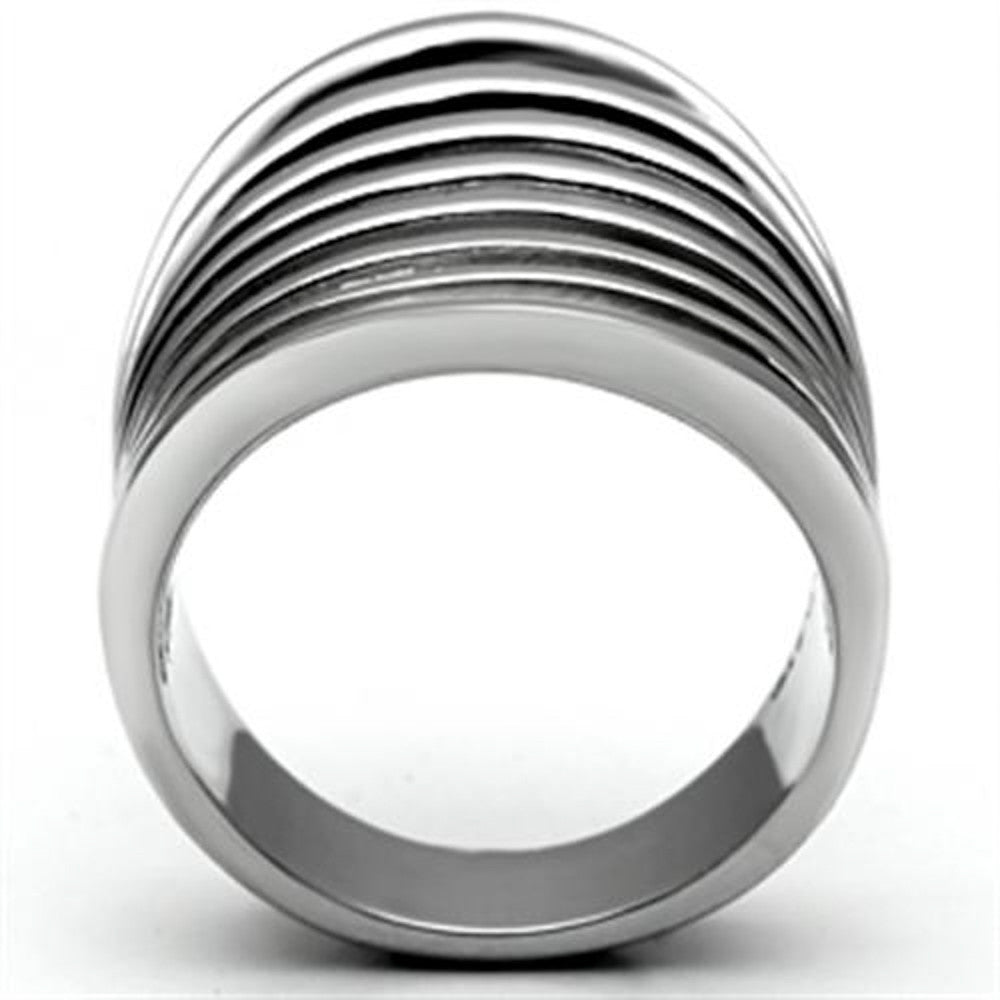 ARTK665 Stainless Steel 33mm Wide Solid High Polished Fashion Ring Women's Size 5-10