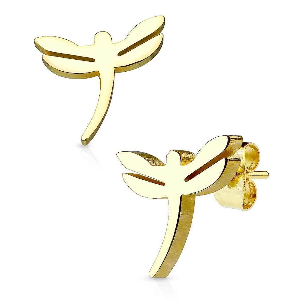 MJ-SE2456 Dragonfly 316L Stainless Steel Earring Studs Pair