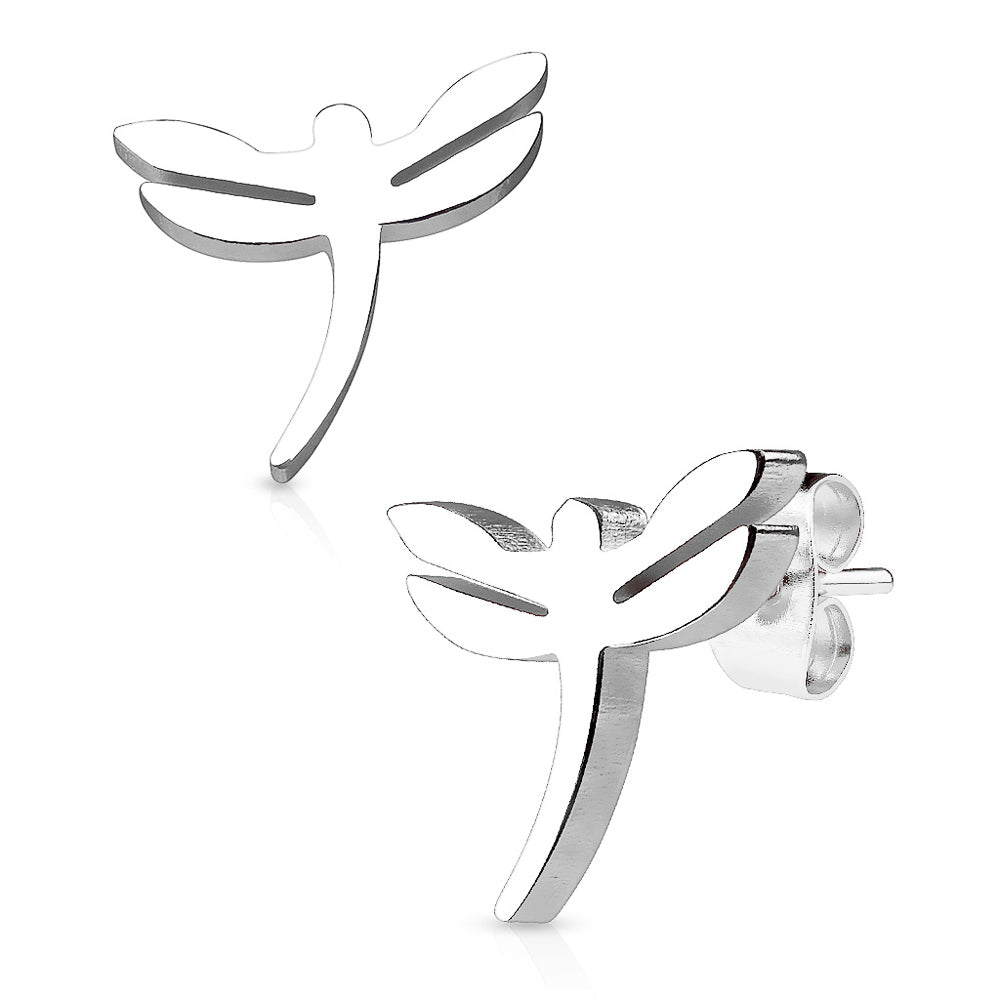 MJ-SE2456 Dragonfly 316L Stainless Steel Earring Studs Pair