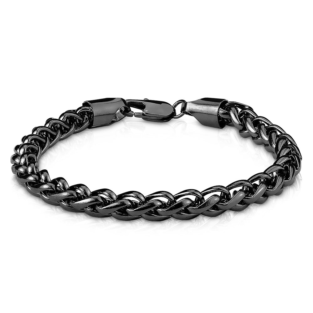 MJ-SSB-0760 Round Spiga Chain Stainless Steel Bracelets