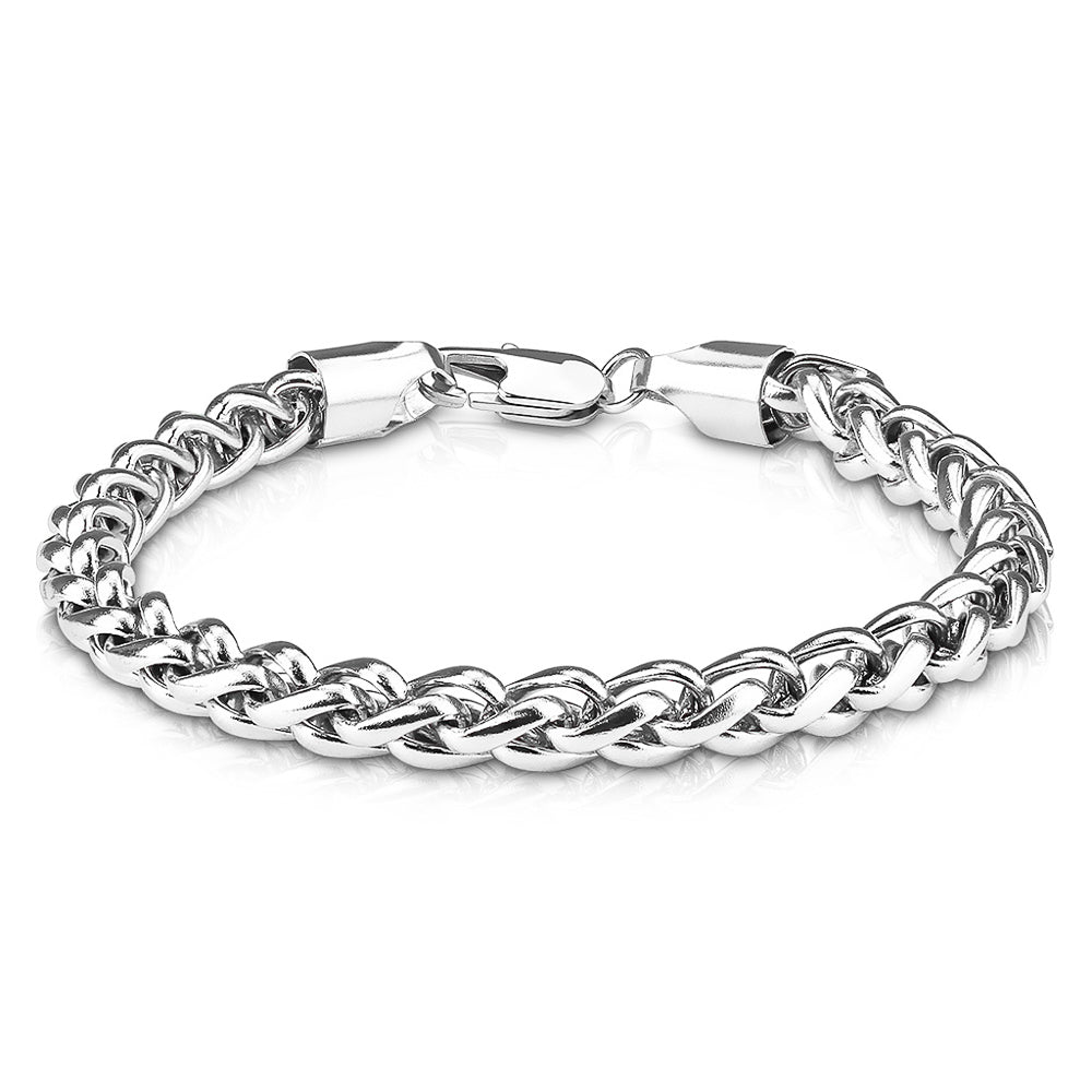 MJ-SSB-0760 Round Spiga Chain Stainless Steel Bracelets