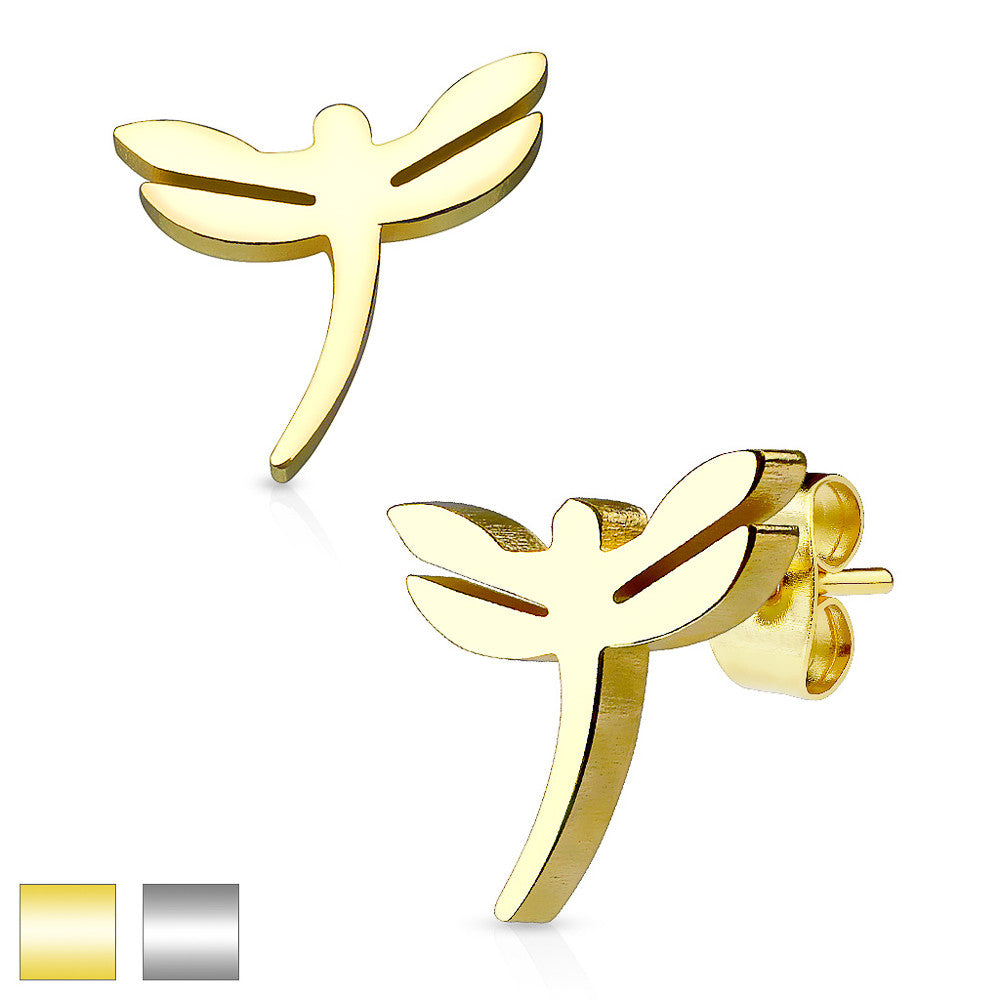 MJ-SE2456 Dragonfly 316L Stainless Steel Earring Studs Pair